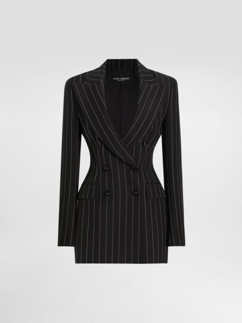 Dolce & Gabbana Double-breasted pinstripe wool jacket