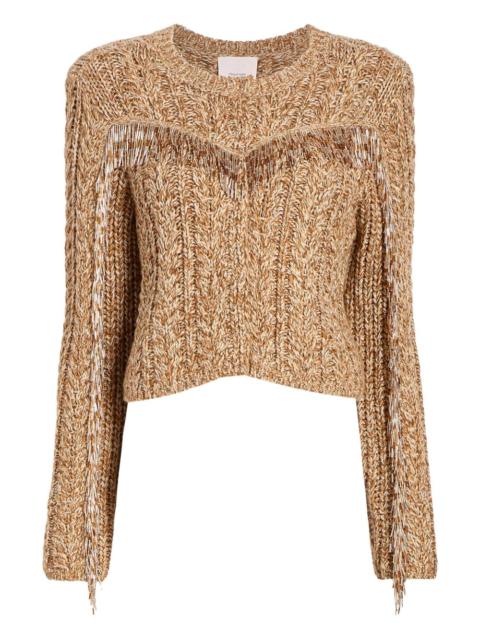 Cinq à Sept Lisabeth  bugle-fringed  sweater