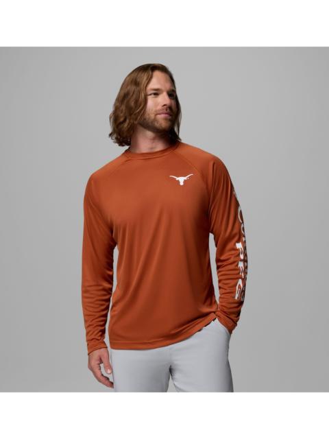 Columbia Men's Collegiate PFG Terminal Tackle Long Sleeve Shirt - Texas
