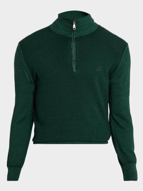 Etro Men's Fuji Knitted Quarter-Zip Sweater