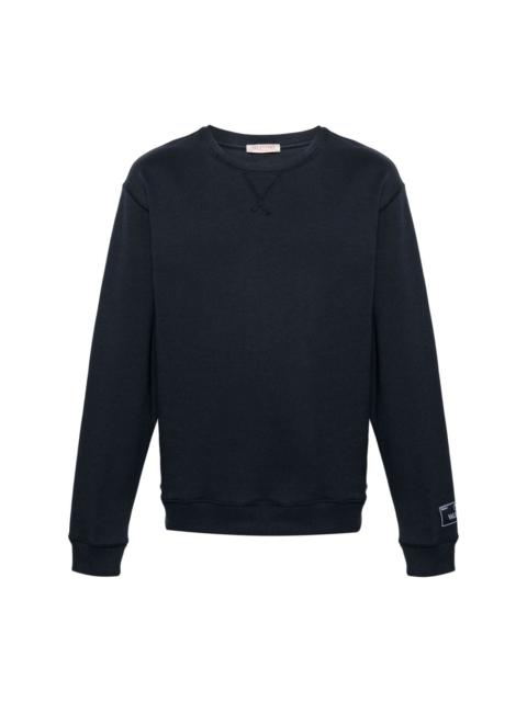 Valentino logo-patch cotton sweatshirt