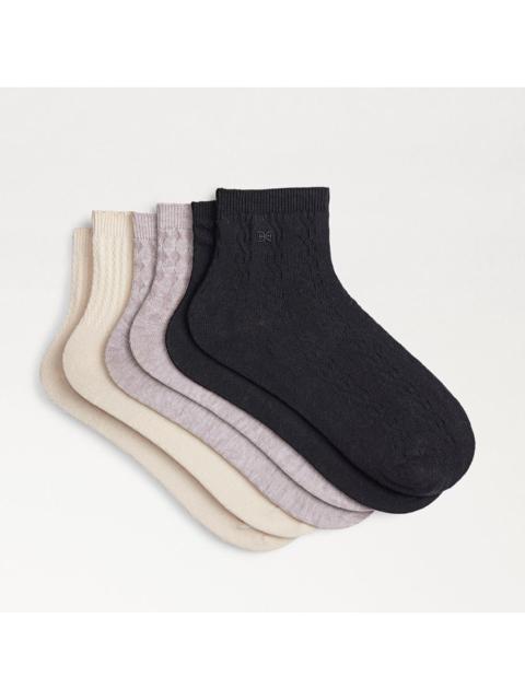 Sam Edelman 3 Pack Texture Cotton Anklet