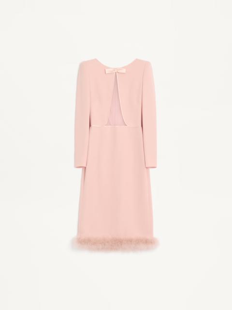 CADY COUTURE MIDI DRESS WITH FEATHERS