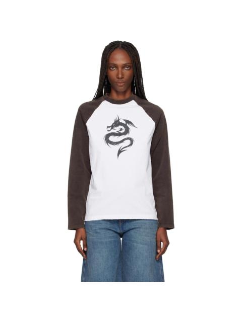 COPERNI White & Black Dragon Long Sleeve T-shirt