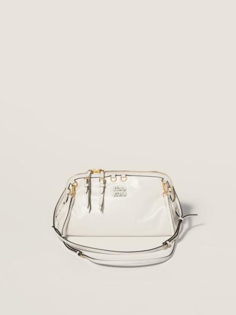 Miu Miu Caprice shiny leather clutch