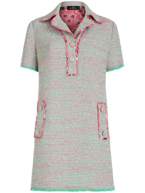 Etro tweed polo minidress