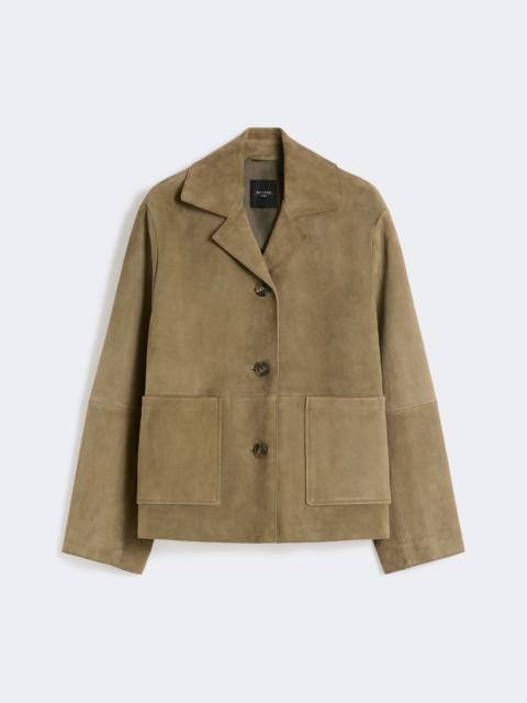 WEEKEND Max Mara Cropped suede jacket - MUD