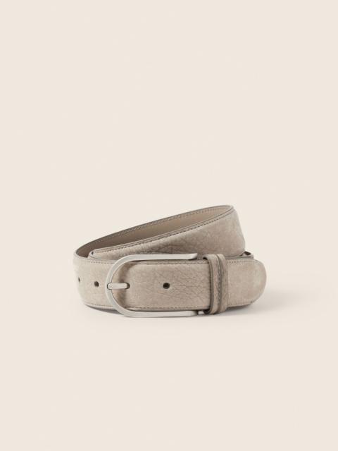 ZEGNA LIGHT TAUPE NUBUCK BELT
