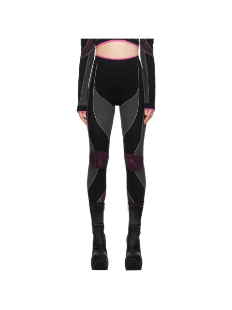 Balmain Black & Pink Rossignol Edition Seamless Leggings
