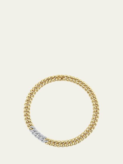 SYDNEY EVAN 14k Two-Tone Diamond Curb Chain Necklace