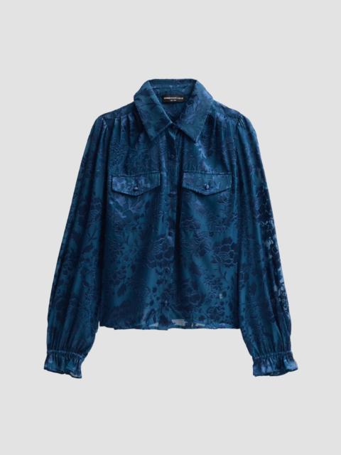 GENERATION LOVE Women's ​Priya Floral Burn-Out Blouse - Peacock