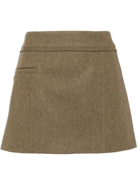 Victoria Beckham merino wool mini skirt