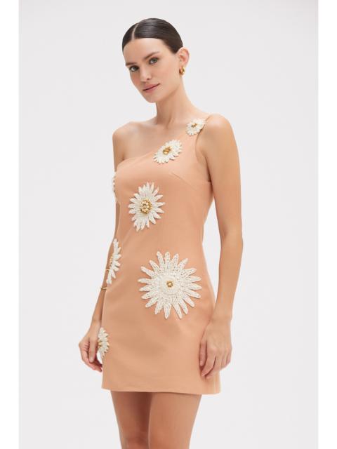 TROPIC LINEN ONE SHOULDER MINI DRESS