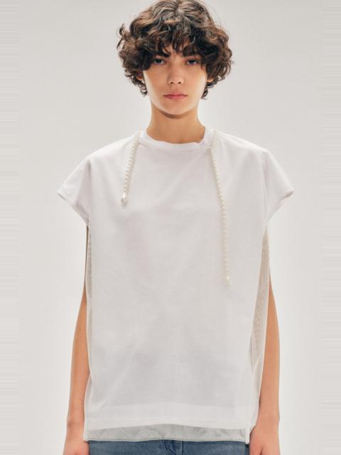 Simone Rocha Beaded Layered Liquid Smock T-Shirt