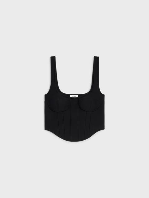 Triomphe crop top in underpinning silk - CELINE