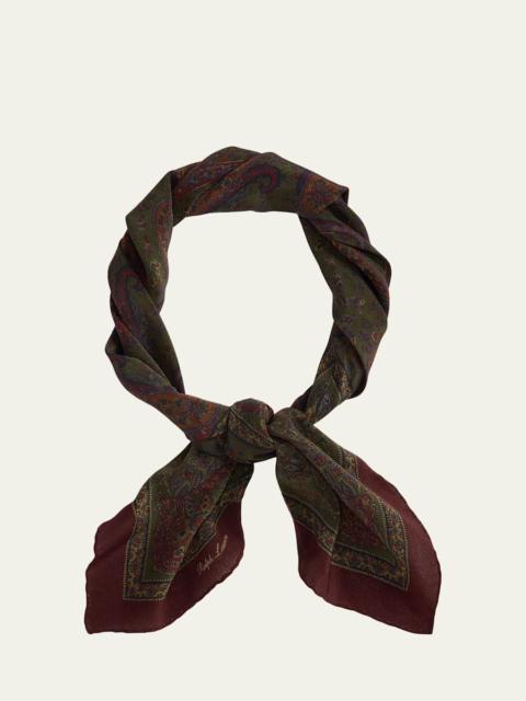 Ralph Lauren Men's Silk Paisley Neck Scarf