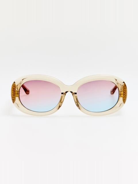 LINDA FARROW Lina Sunglasses in Truffle