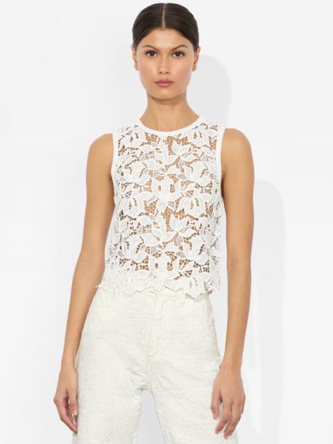 Alice + Olivia DANIELLE LACE FRONT TANK