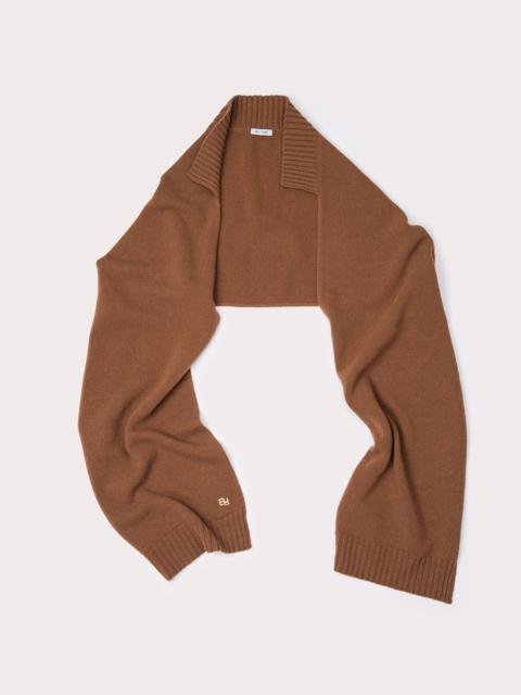 BY FAR Collar Scarf Mocha Wool