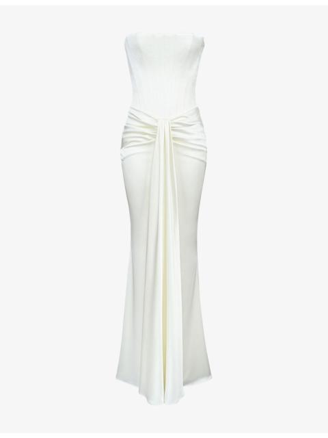House of CB Camellia Strapless Satin Bridal Gown