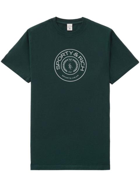 Sporty & Rich logo-print cotton T-shirt