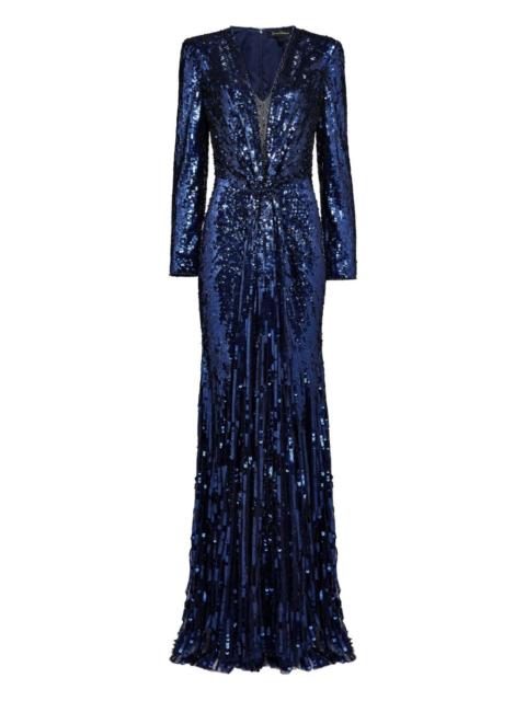 JENNY PACKHAM Margot sequin-embellished evening dress