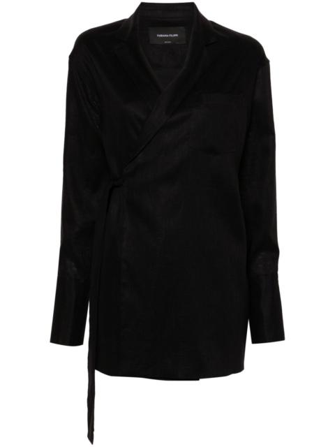 FABIANA FILIPPI linen wrap jacket