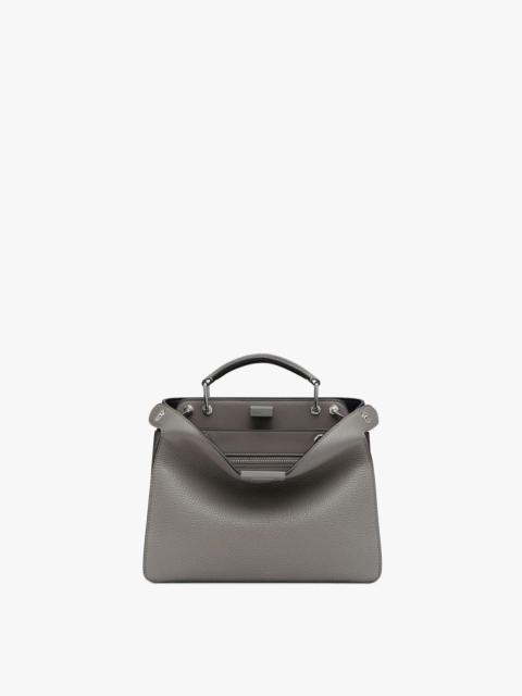 FENDI Gray and black leather bag