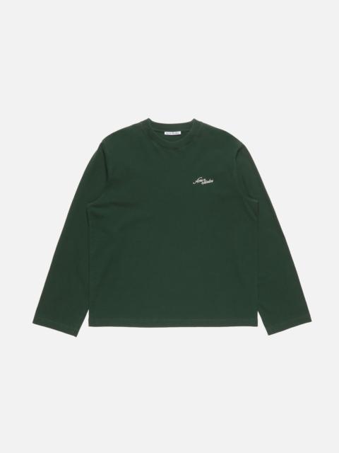 Acne Studios Jersey t-shirt with logo - Dark green