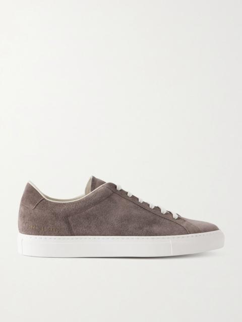Common Projects Retro Classic Waxed-Suede Sneakers Gray