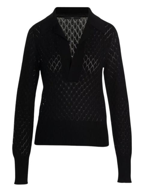 SAPIO diamond-pointelle sweater