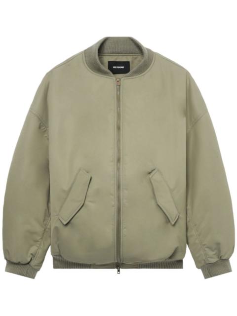 padded zipped bomber jacket