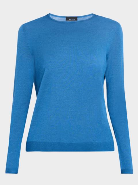 AKRIS Wool-Blend Crewneck Sweater
