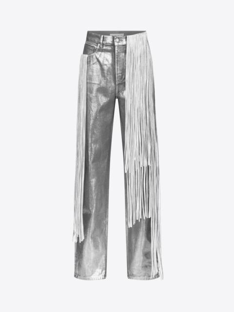 AREA METALLIC FRINGE STRAIGHT LEG JEAN