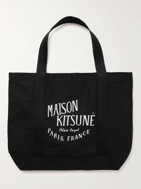 Maison Kitsuné Palais Royal Logo-Print Cotton-Canvas Tote Bag