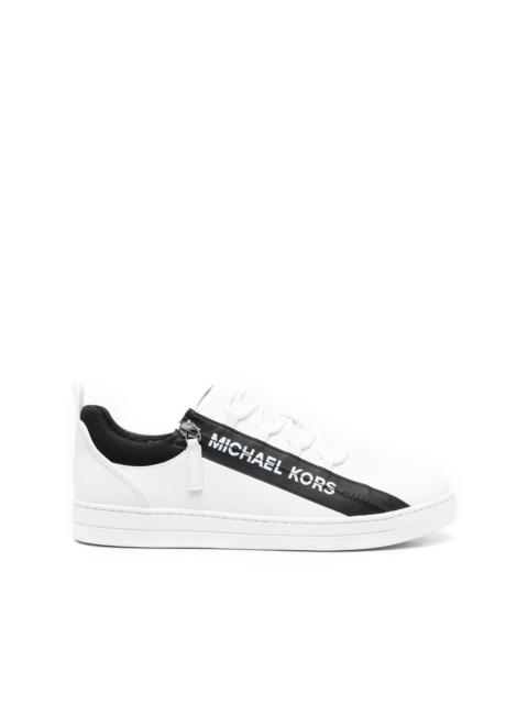 MICHAEL KORS logo-print zip-detailed sneakers