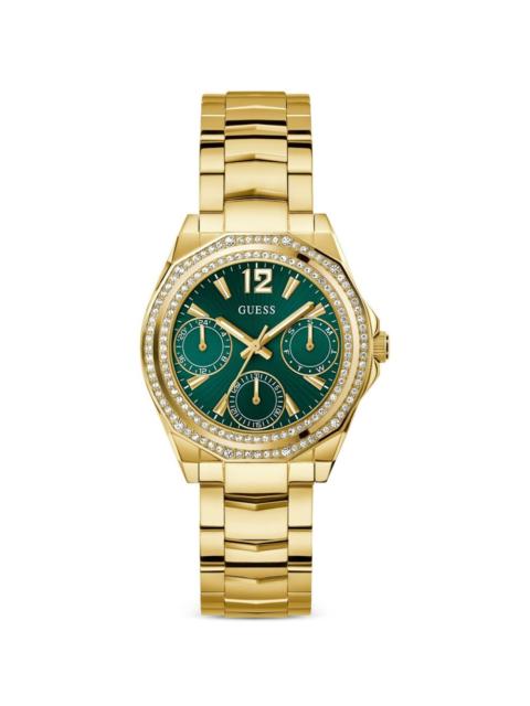 GUESS USA crystal-embellished 36mm watch
