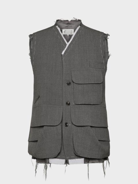 Maison Margiela Sleeveless wool jacket