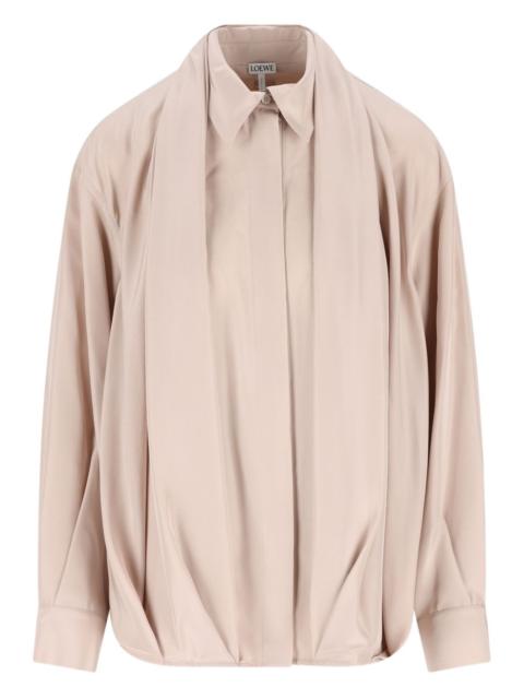 Loewe draped-collar shirt