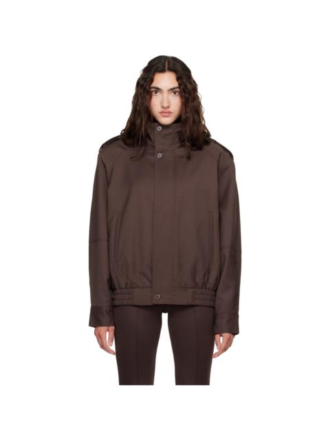 The Frankie Shop Brown Kelly Padded Bomber Jacket