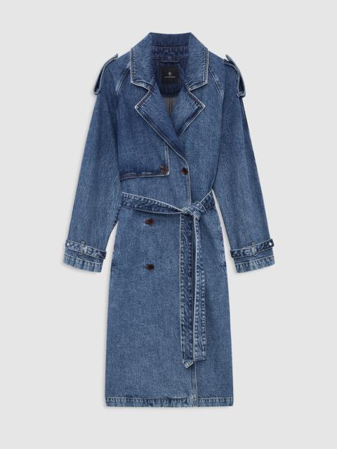 ANINE BING Rickie Maxi Trench - Cabana Blue
