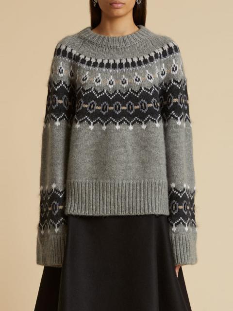 KHAITE The Halo Sweater in Sterling Multi