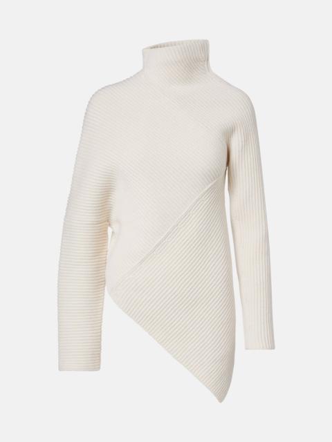 Alaïa Asymmetric wool and cashmere sweater