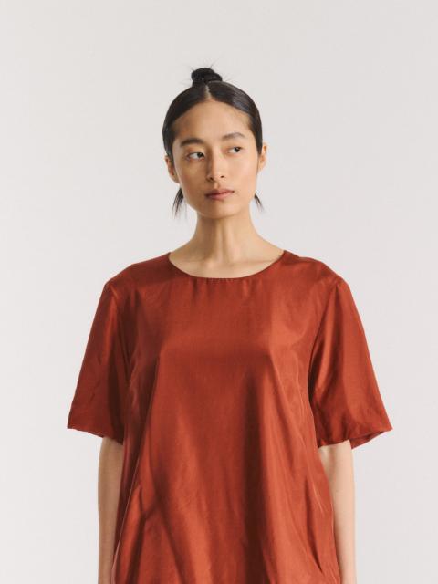 CASEY/CASEY 2 LAYERS TOP - L-SILK - TERRACOTTA