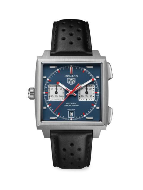 TAG Heuer Women's Monaco Titanium & Braided Leather Chronograph Watch/39MM - Steel