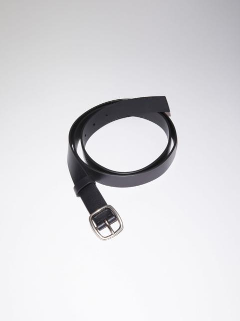 Leather buckle belt - Black
