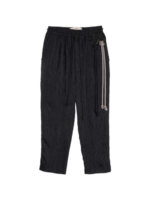 Song for the Mute Wave Drape tapered-leg wool trousers