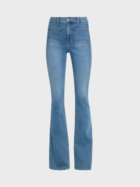 VERONICA BEARD Beverly Skinny Flare Patch Pocket Jeans