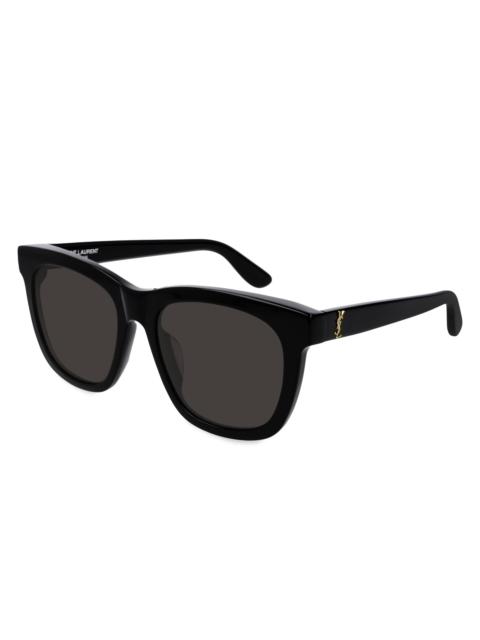 SAINT LAURENT Men's SL M24/K Monogram 55MM Rectangular Sunglasses - Black