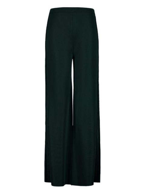 FERRAGAMO ribbed side-lace trousers